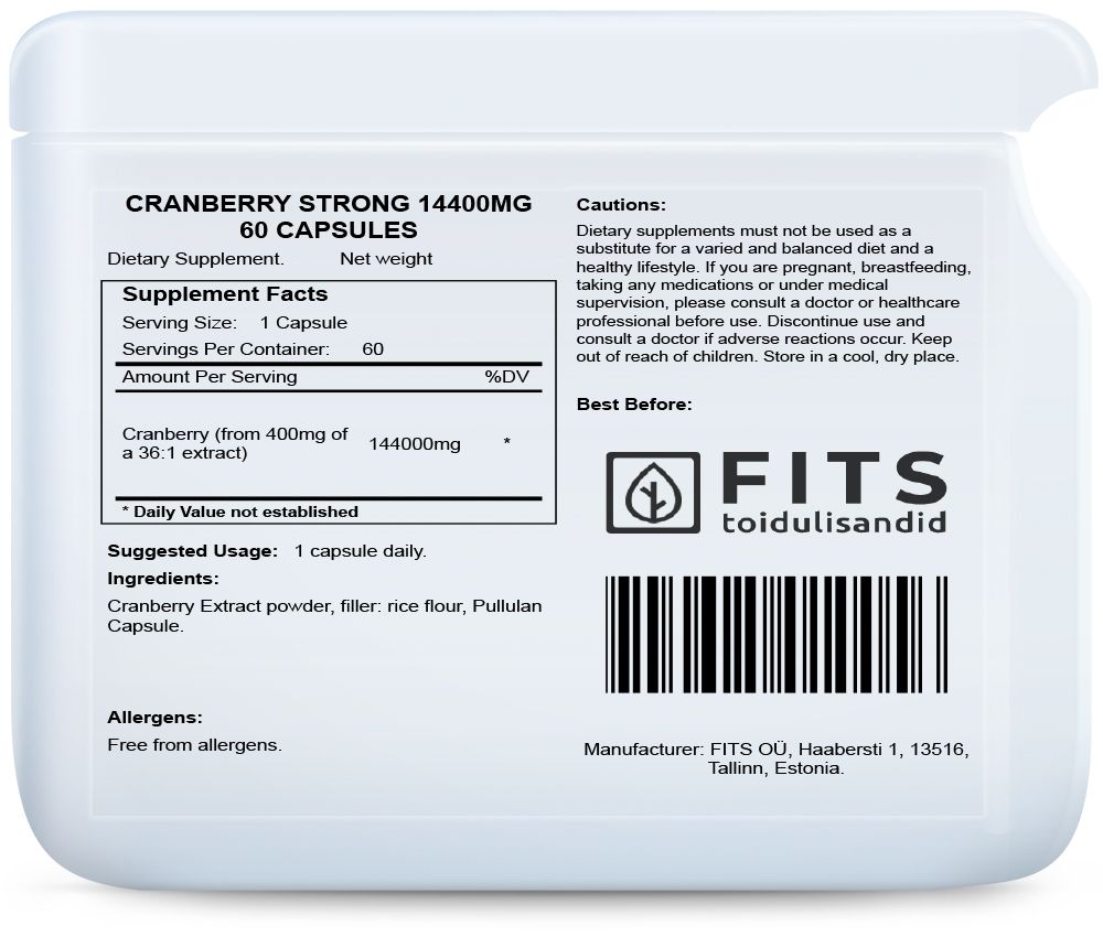 Cranberry Strong 14 400mg 60 gélules
