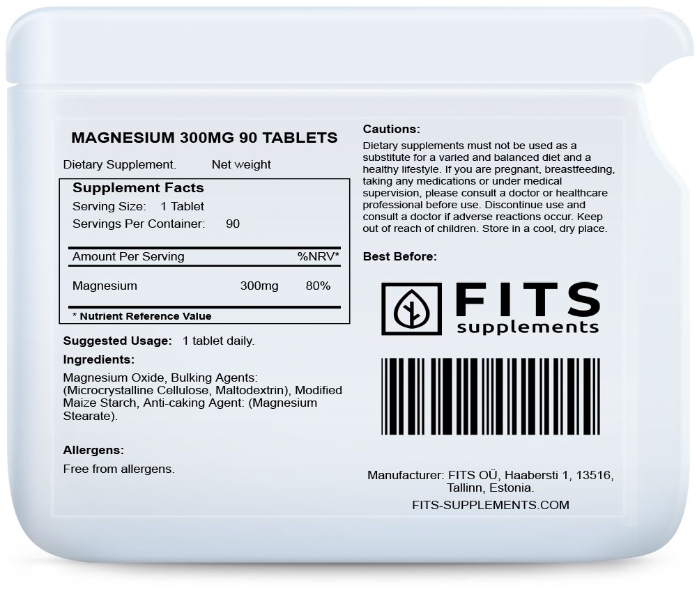Magnésium 300mg 90 comprimés