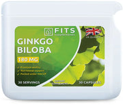 Ginkgo Biloba 180mg 30 capsules - FITS Dietary Supplements