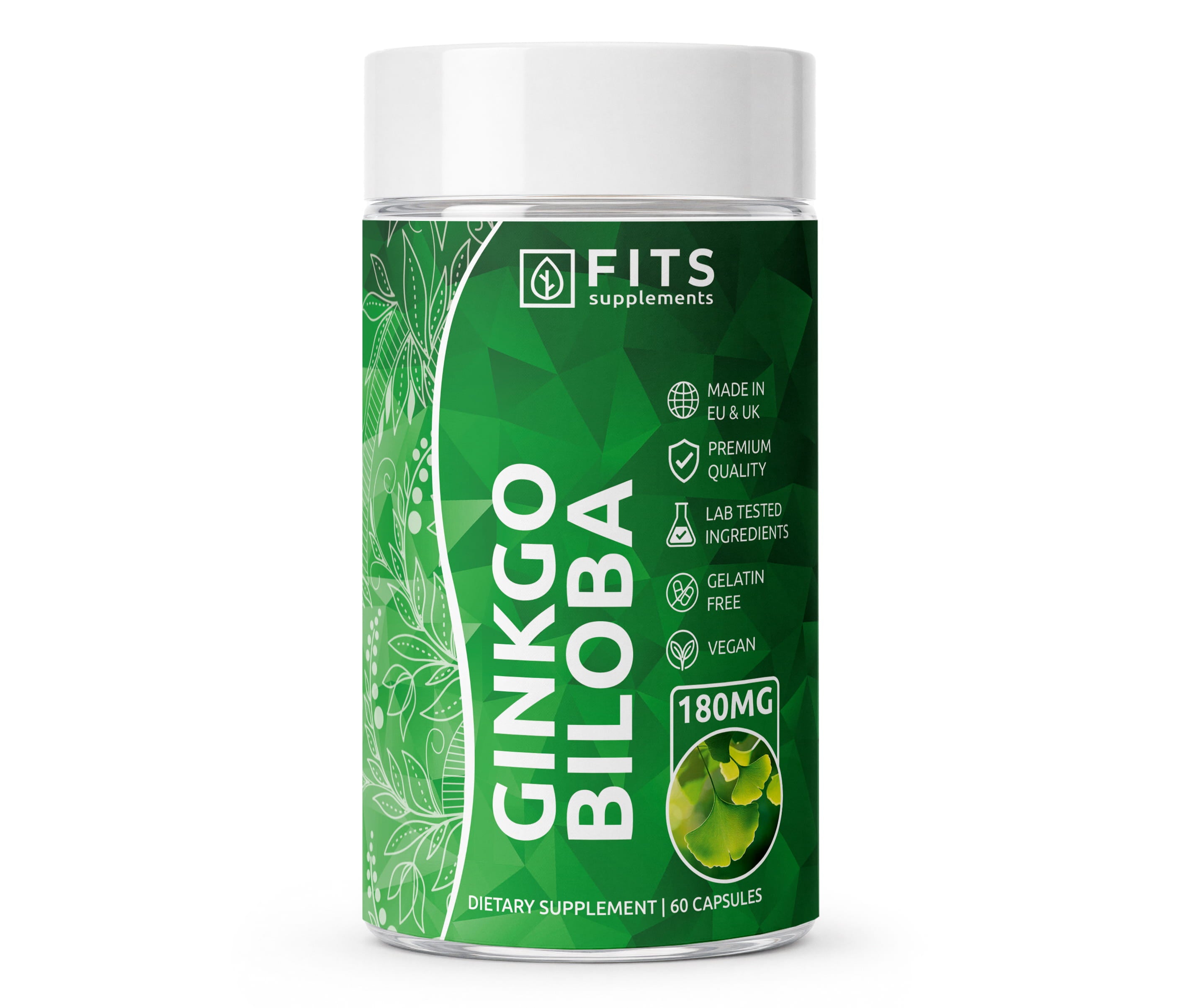 Ginkgo biloba 180 mg 60 capsules