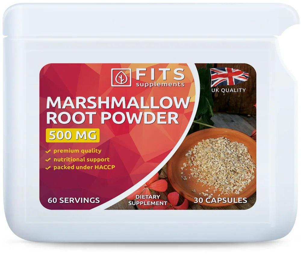 Marshmallow Root 500mg 30 capsules - FITS Dietary Supplements