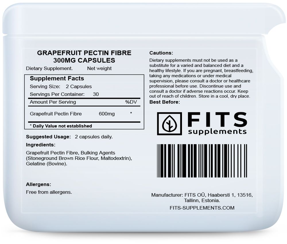 Grapefruit-Pektinfaser 300 mg Kapseln