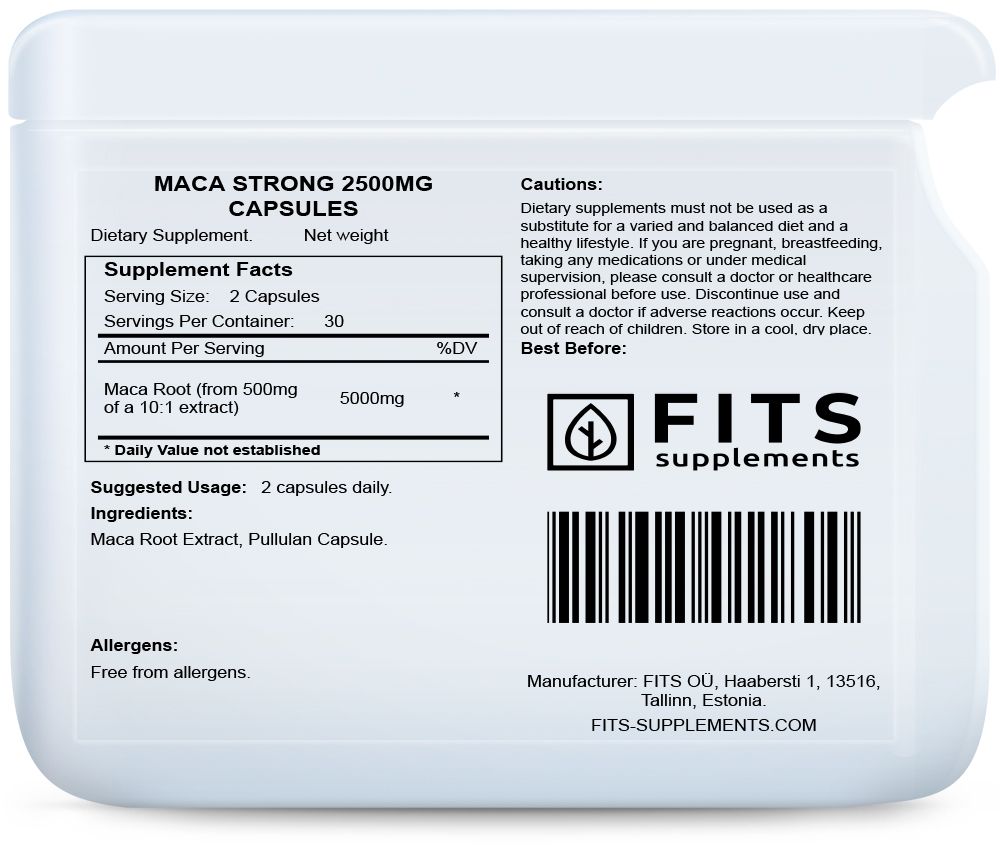 Maca Strong 2500mg 60 Kapseln