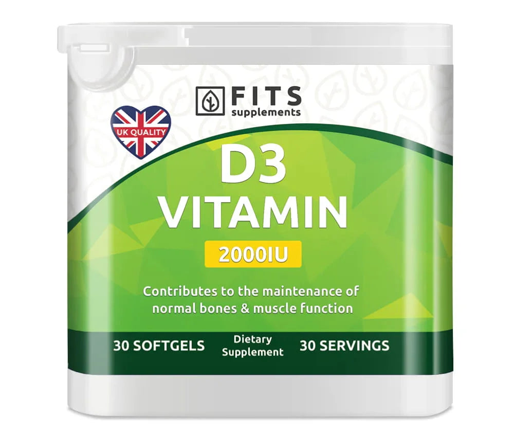 Vitamin D3 2000IU 30 softgels - FITS Dietary Supplements