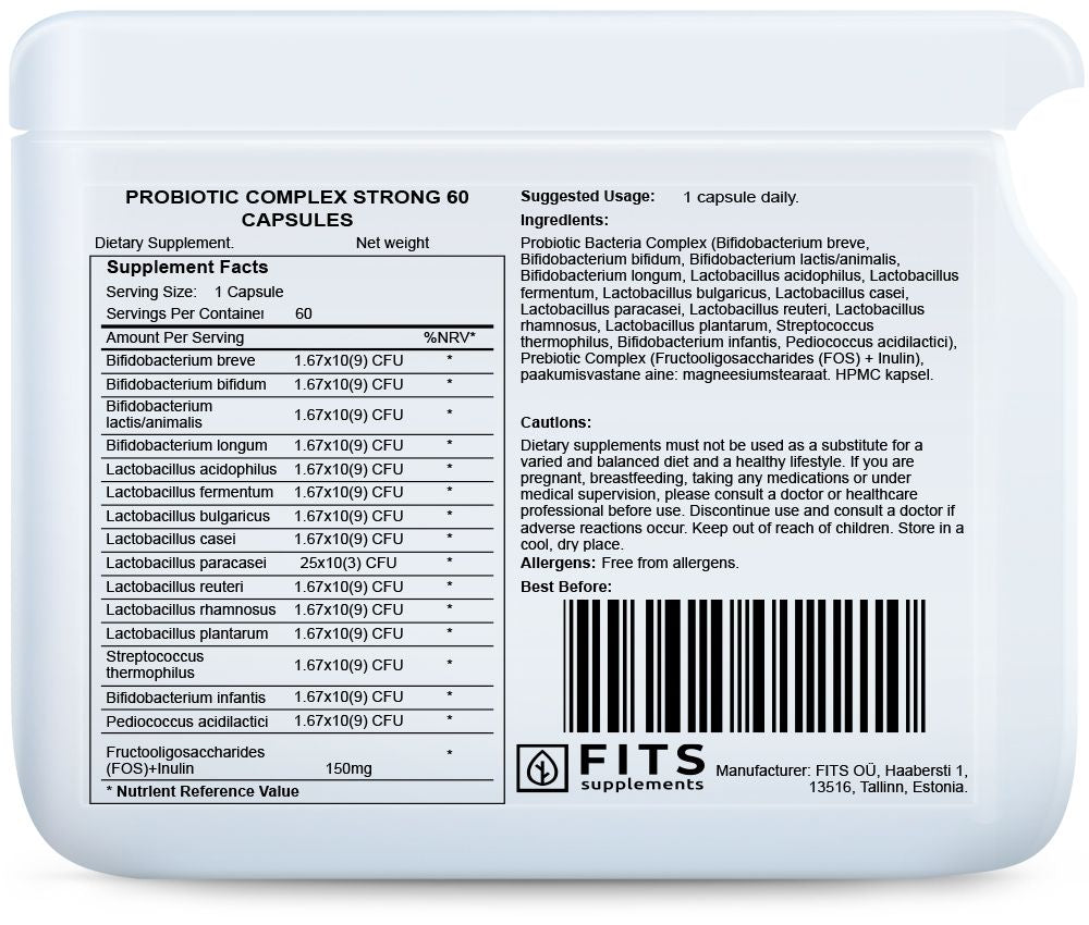 Complexe Probiotique Fort 60 gélules