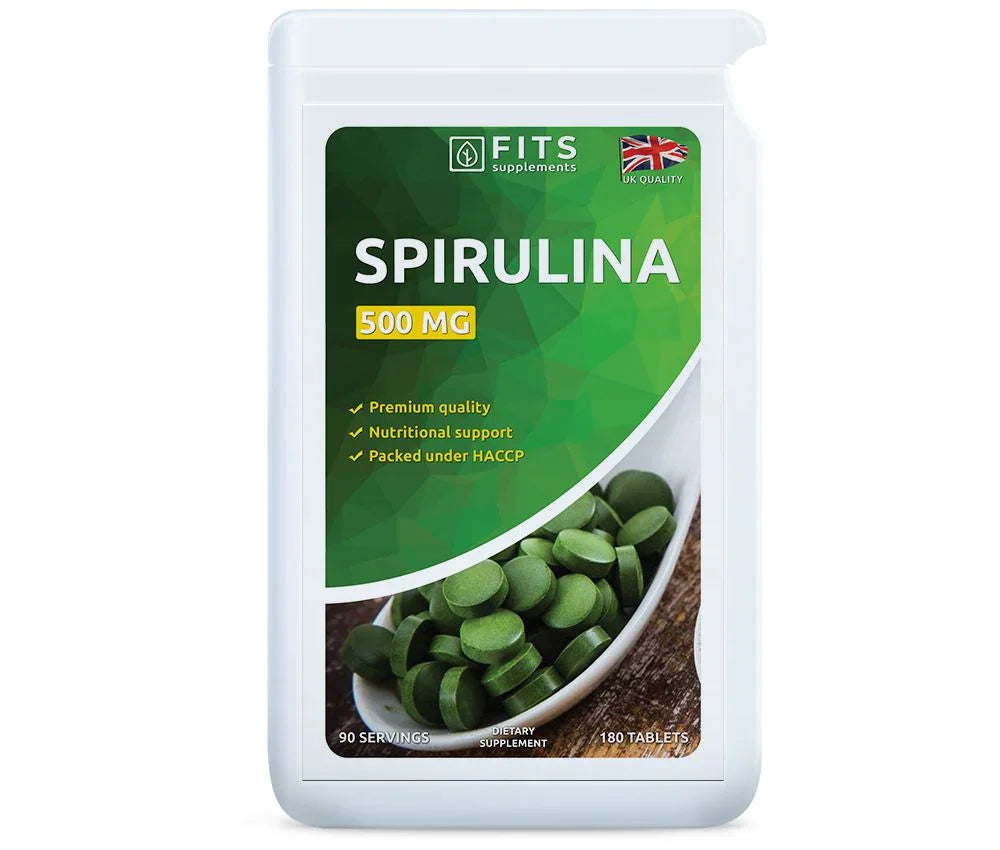 Spirulina 500mg 180 tablets - FITS Dietary Supplements