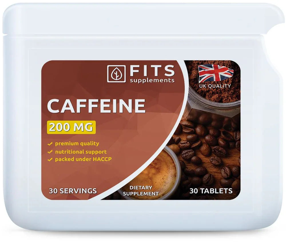 Caffeine 200mg 30 tablets - FITS Dietary Supplements