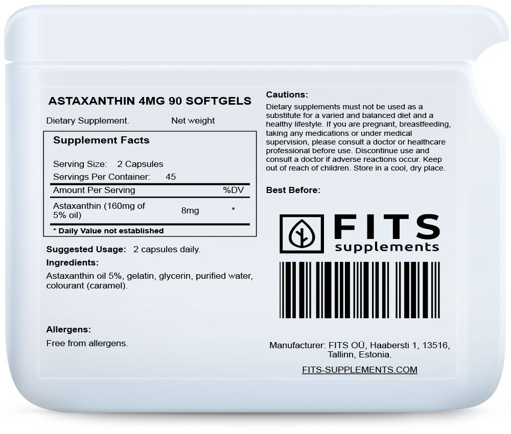 Astaxanthin 4 mg 90 Weichkapseln