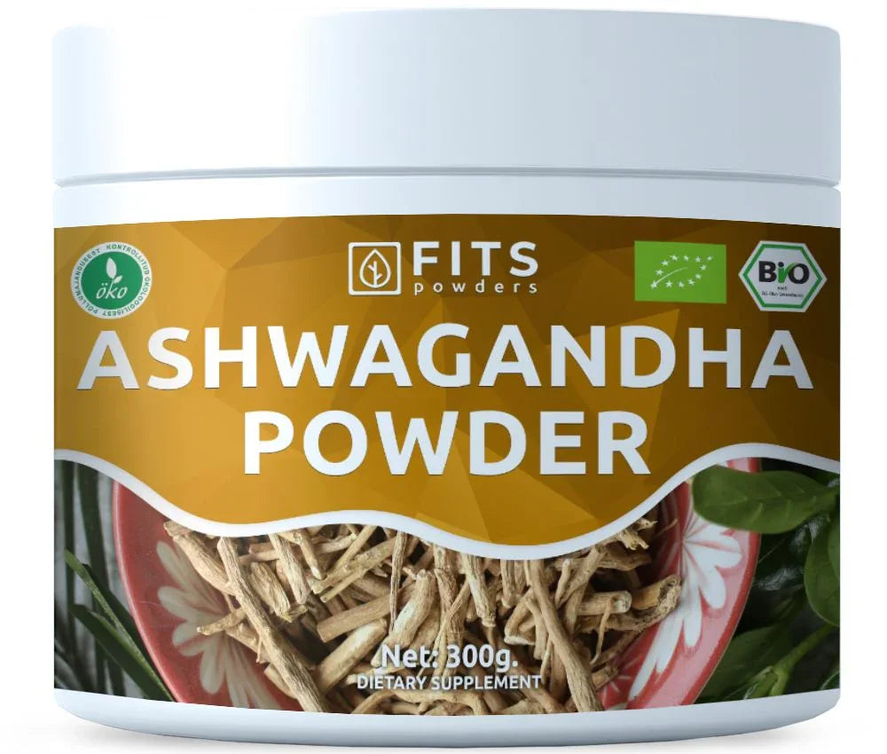 BIO Organic Ashwagandha powder 300g - FITS Dietary Supplements