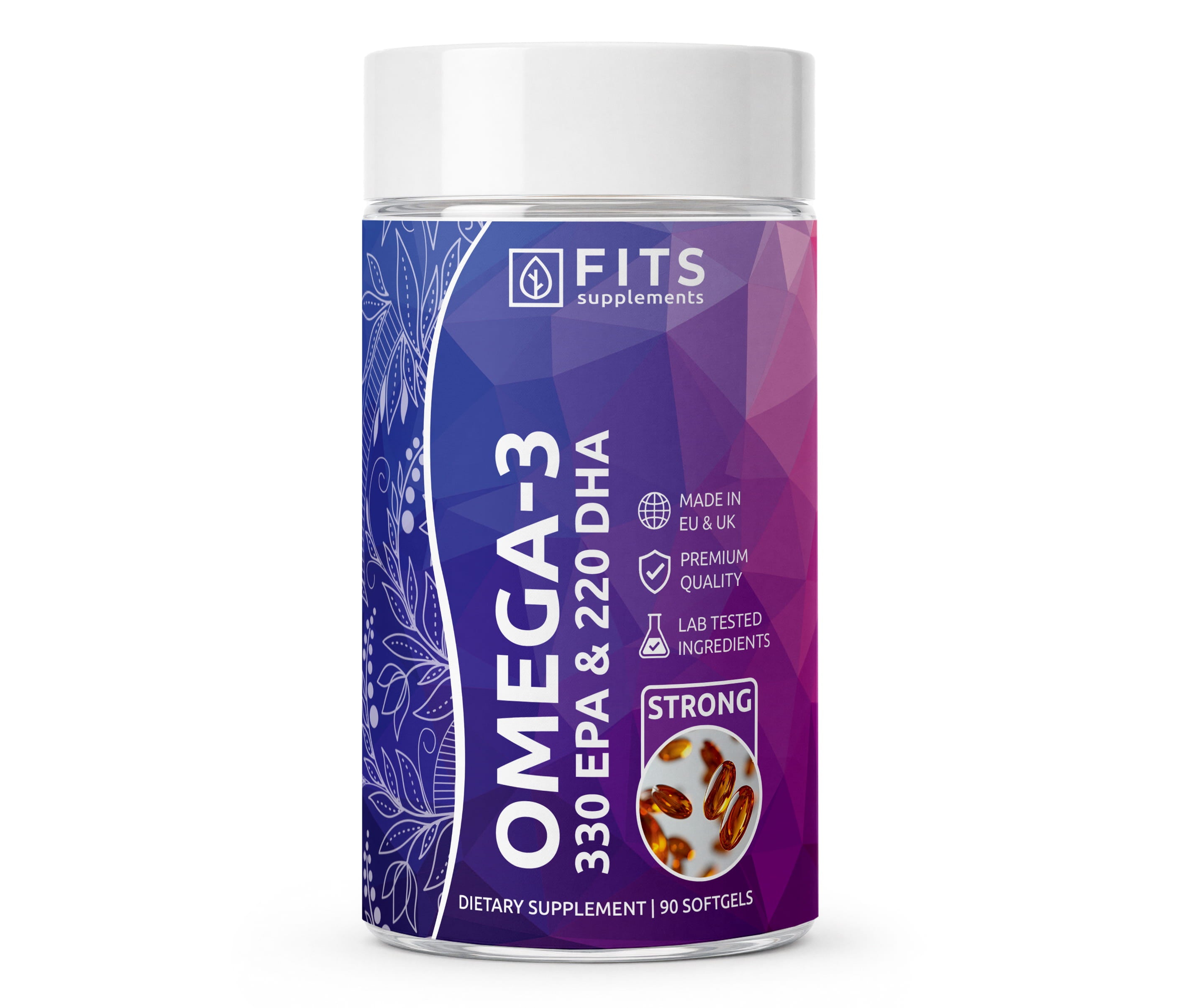 Oméga-3 Fort 330 EPA et 220 DHA – 90 gélules molles