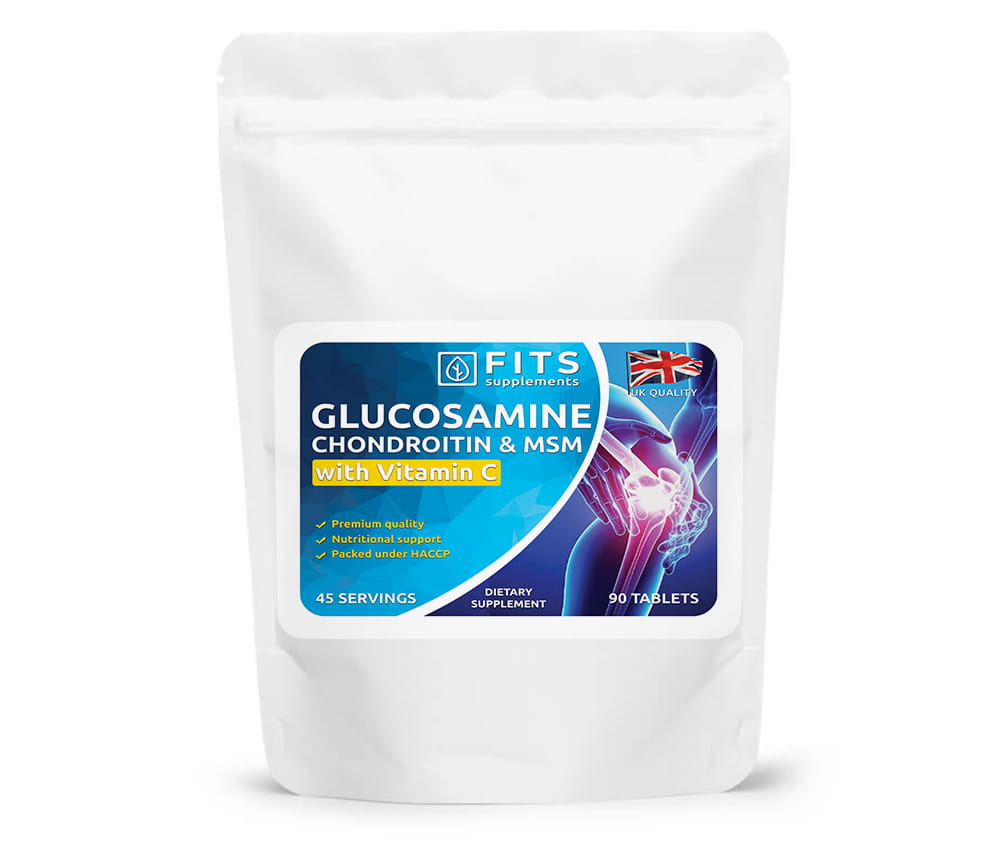 Glucosamine, Chondroïtine, MSM et Vitamine C 90 comprimés