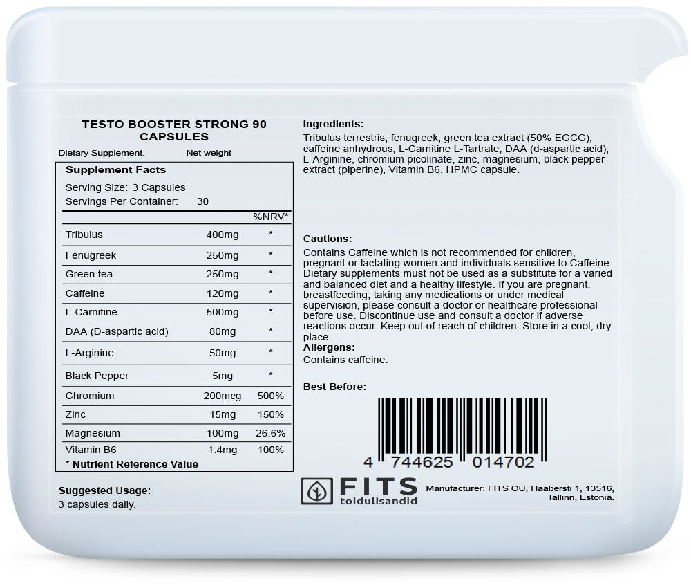 Testo Booster Strong 90 gélules