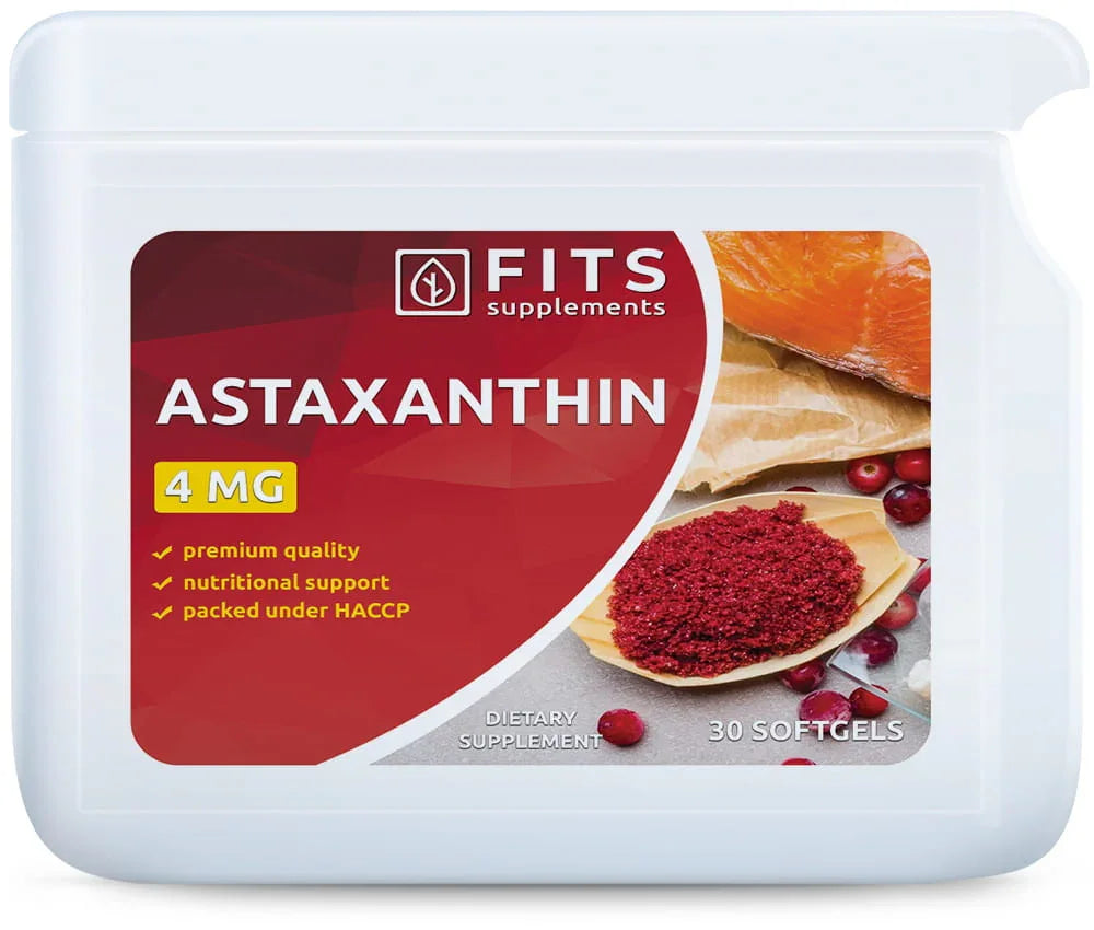 Astaxanthin 4mg 30 softgels - FITS Dietary Supplements