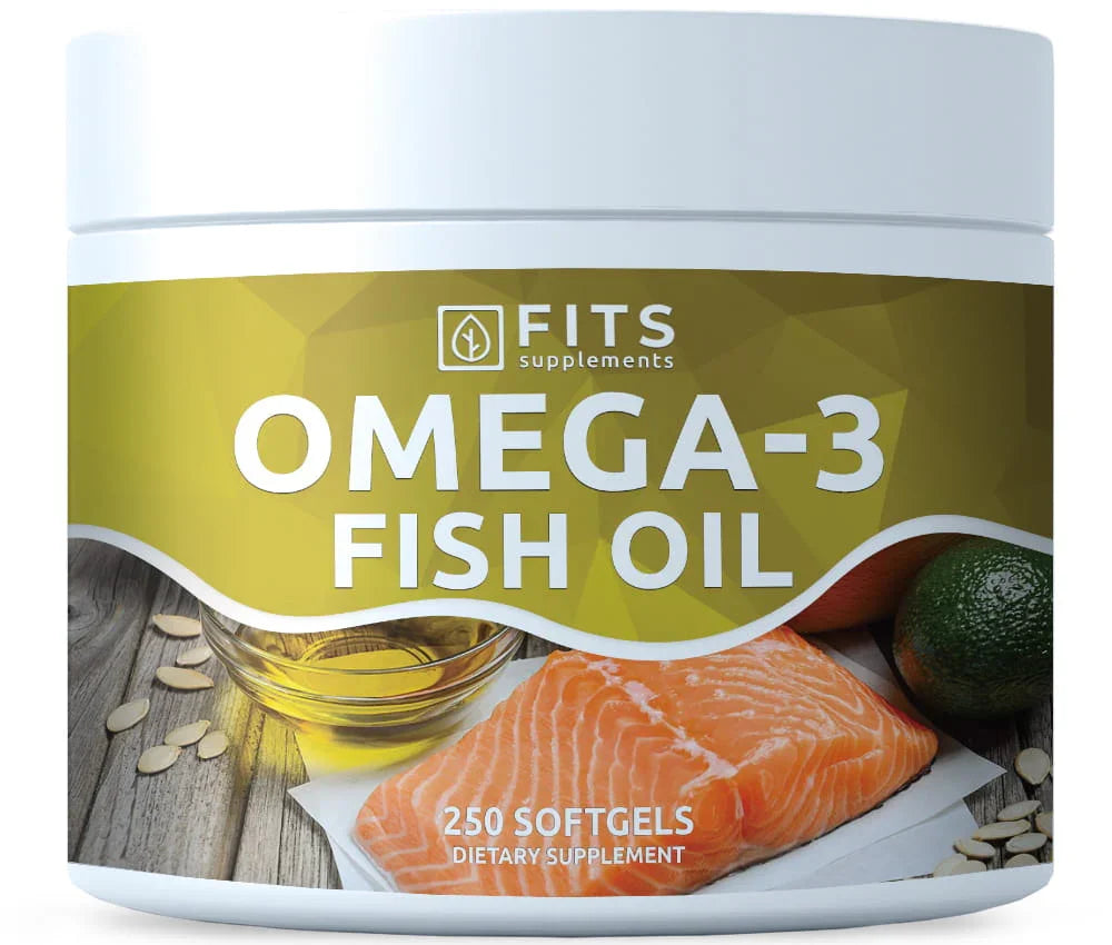 Omega-3 Fish Oil 1000mg 250 softgels - FITS Dietary Supplements