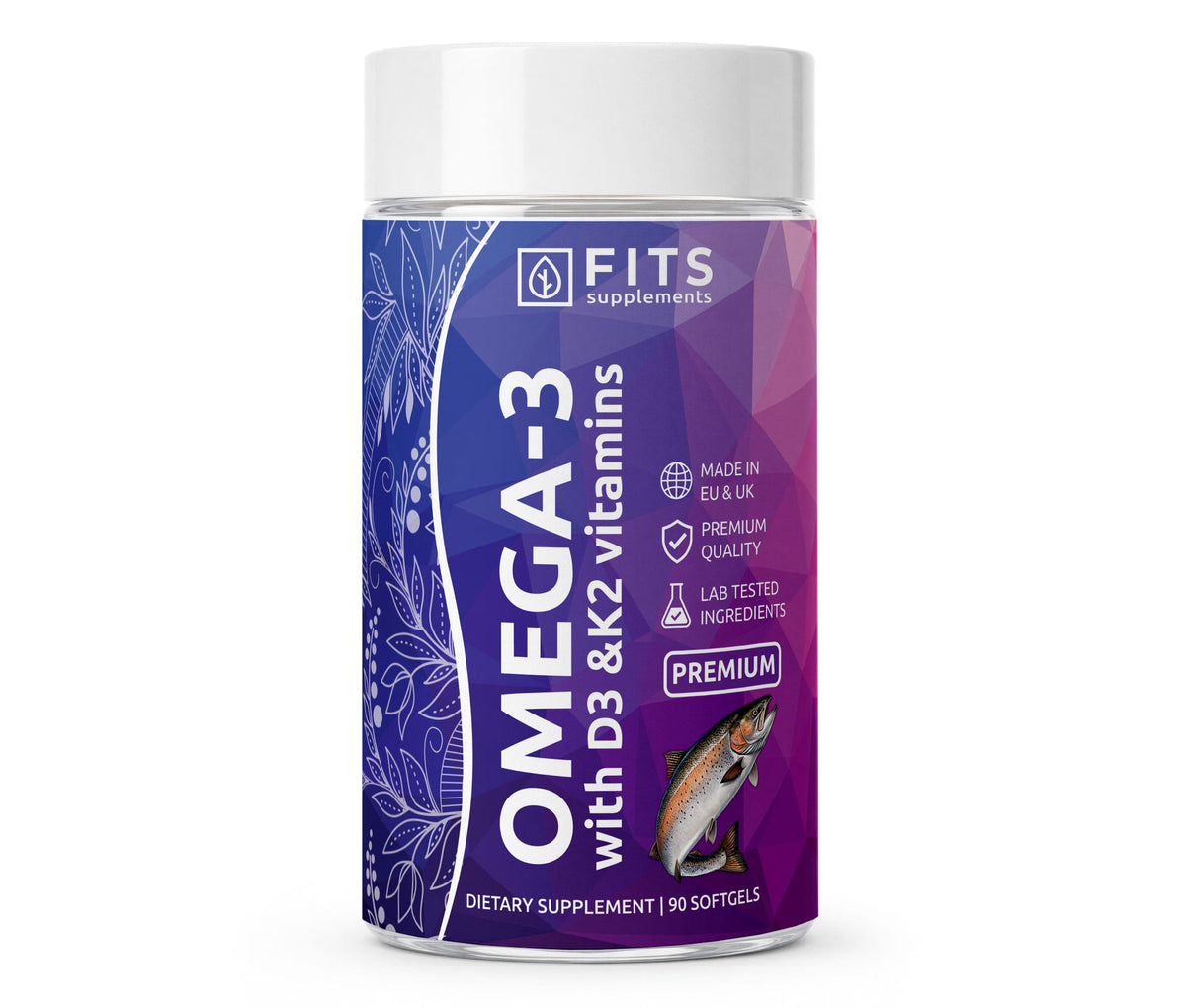 Omega 3 Premium with D3 and K2 vitamins 90 softgels