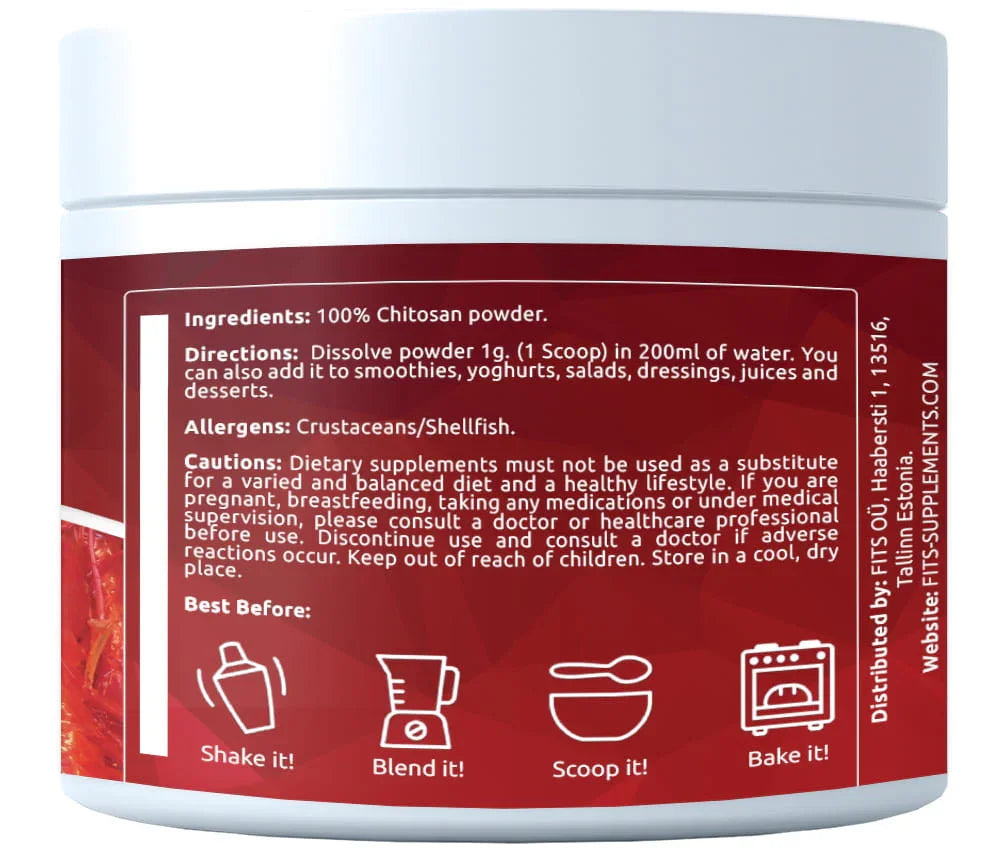 Chitosan powder 200g - FITS Dietary Supplements