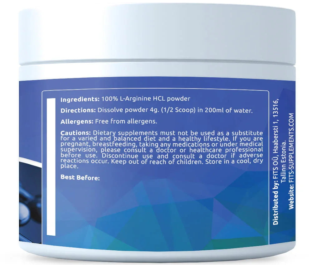 L-Arginine powder 300g - FITS Dietary Supplements