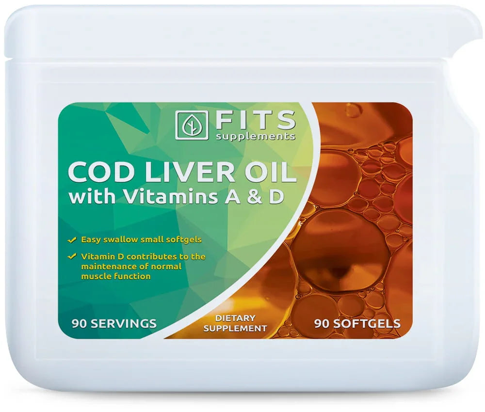 Cod Liver Oil with Vitamins A and D 90 softgels - FITS Dietary Supplements