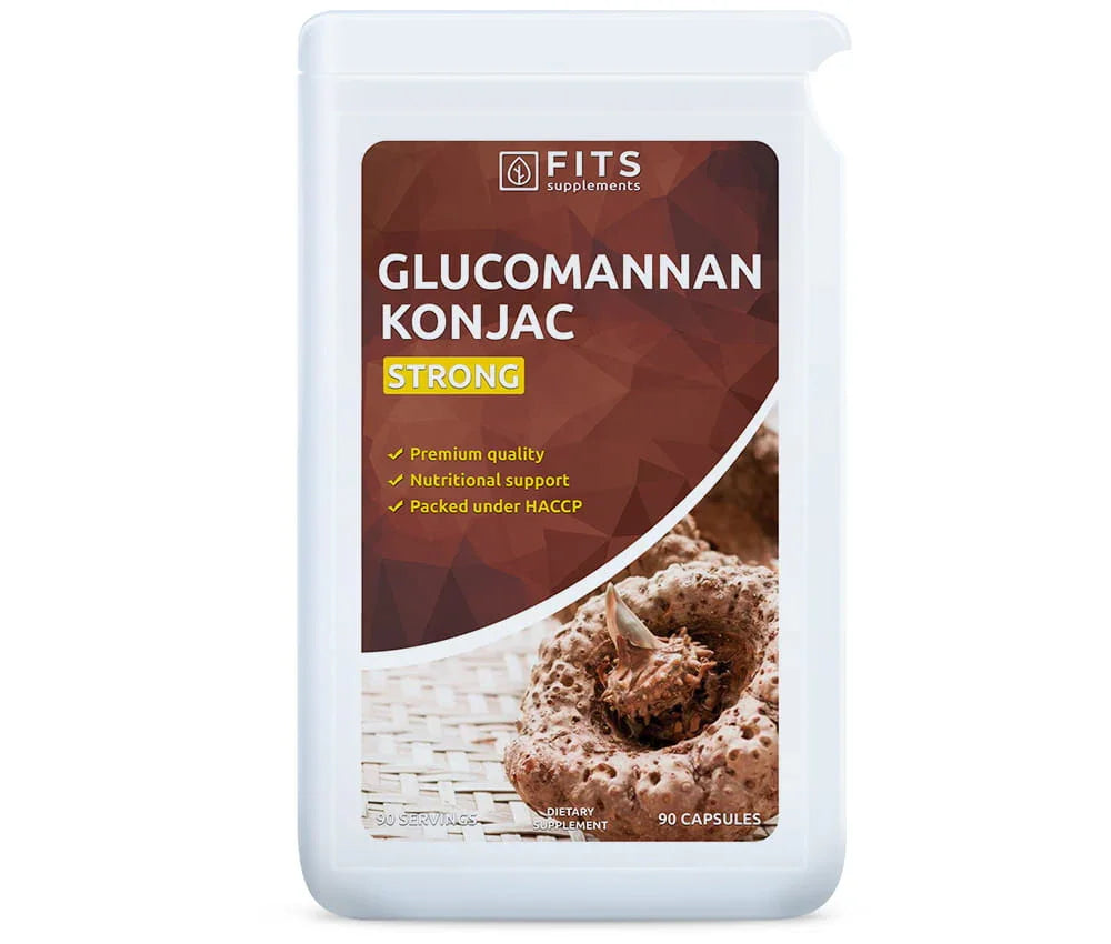 Glucomannan Konjac Strong 600mg 90 capsules - FITS Dietary Supplements