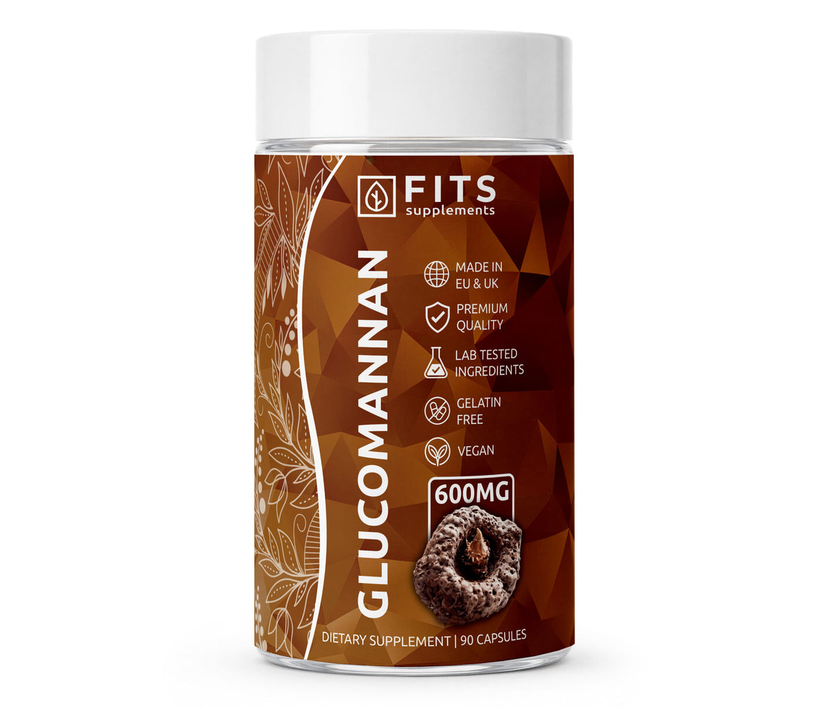 Glucomannan Konjac Strong 600mg 90 gélules