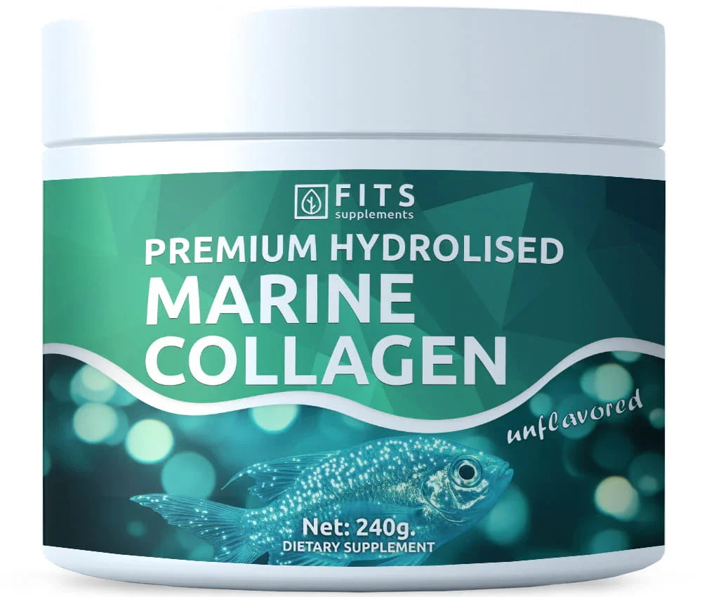 Premium Hydrolyzed Marine Collagen powder 240g - FITS Dietary Supplements