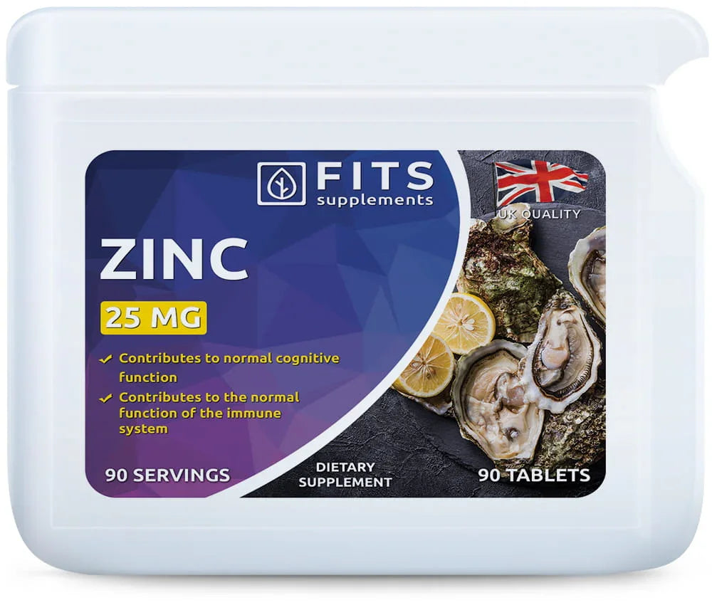 Zinc Gluconate 25mg 90 tablets - FITS Dietary Supplements