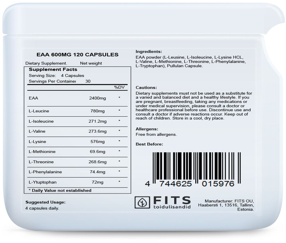 EAA 600mg 120 Kapseln