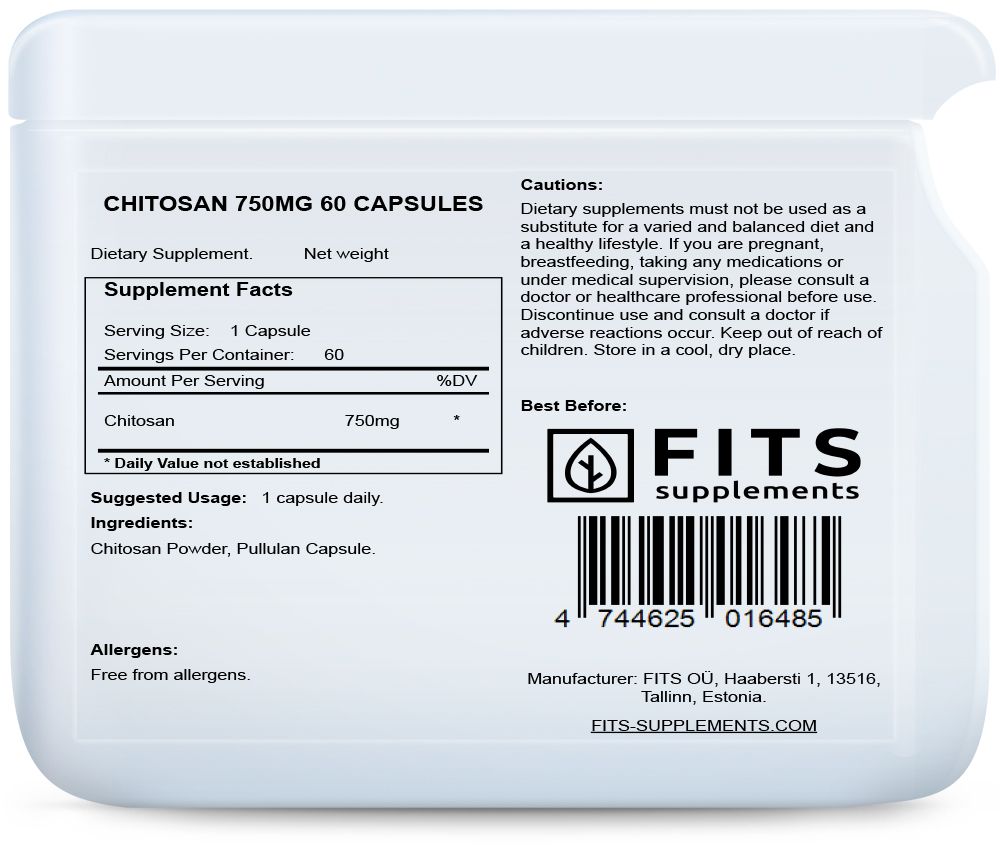 Chitosan 750mg 60 gélules