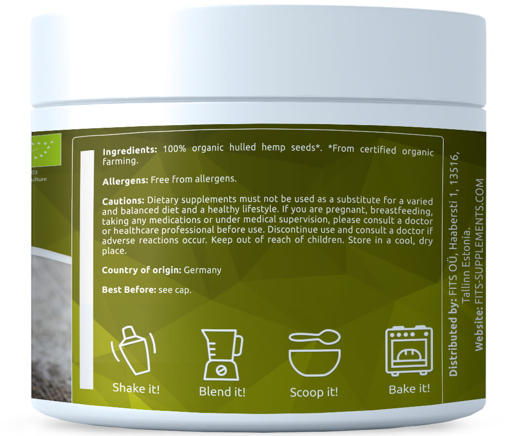 Biologische Gepelde Hennepzaden 300g