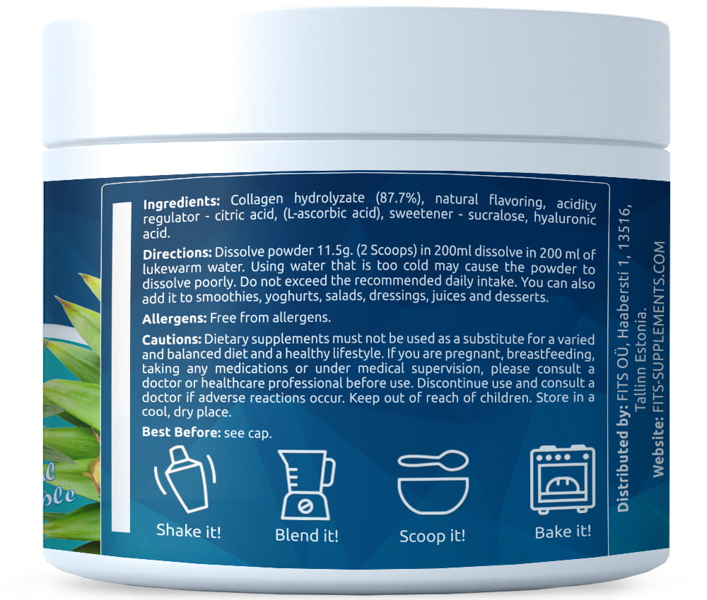 Premium Kollagen Tropische Ananas 325g Pulver
