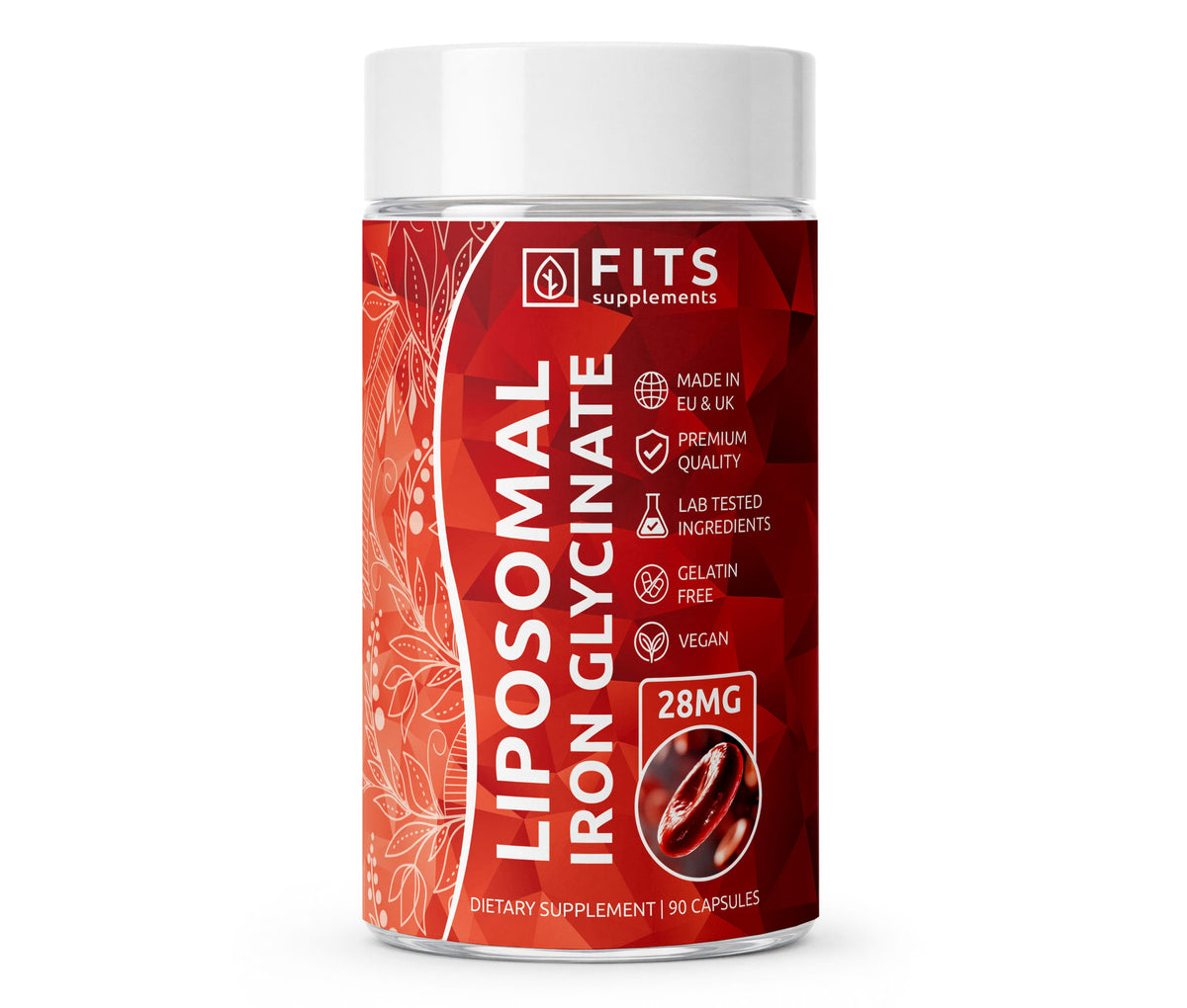 Liposomal Iron Glycinate 28mg 90 capsules