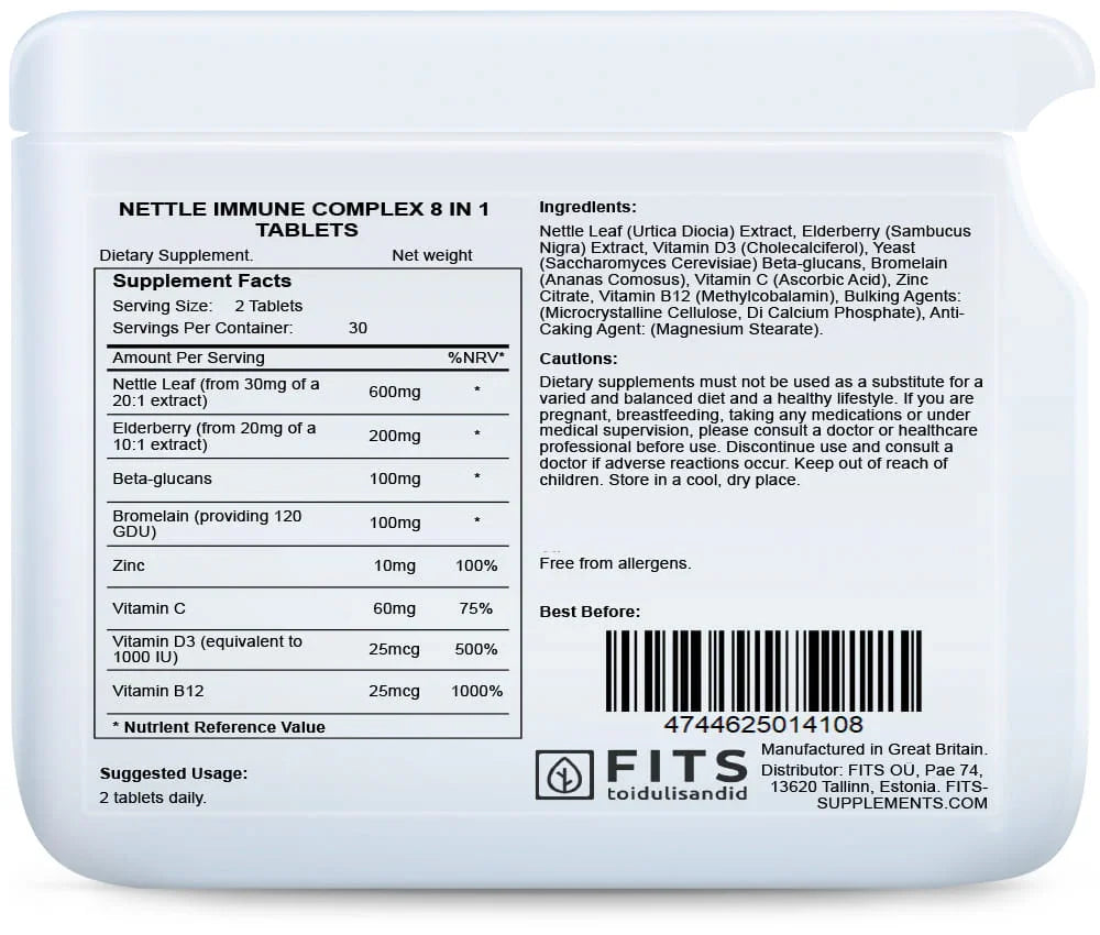 Nettle Immune Complex 8 in 1 60 tablets - FITS Dietary Supplements