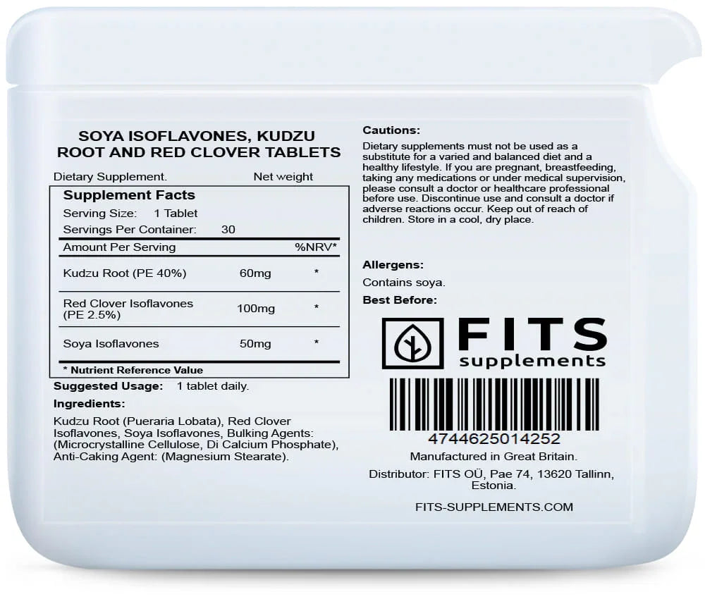 Soya Isoflavones, Kudzu Root and Red Clover 30 tablets - FITS Dietary Supplements