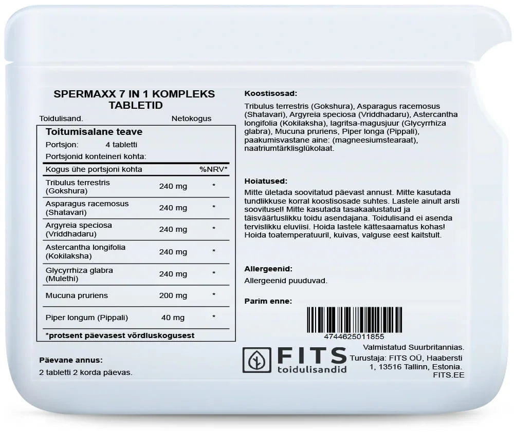 Sperm Boost 7 in 1 Complex 120 tablets - FITS Dietary Supplements